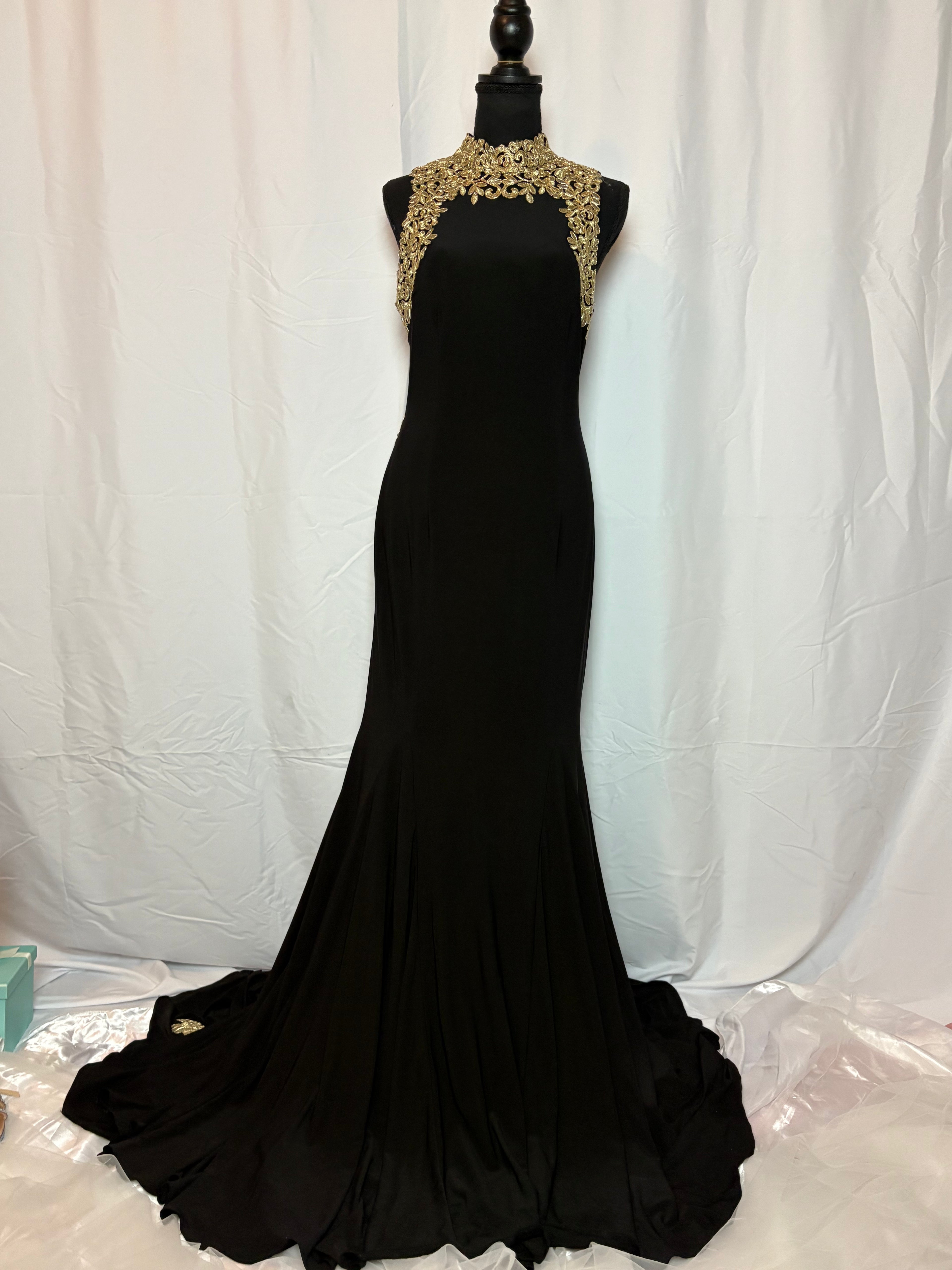 Black & Gold Gown Betsey Adams