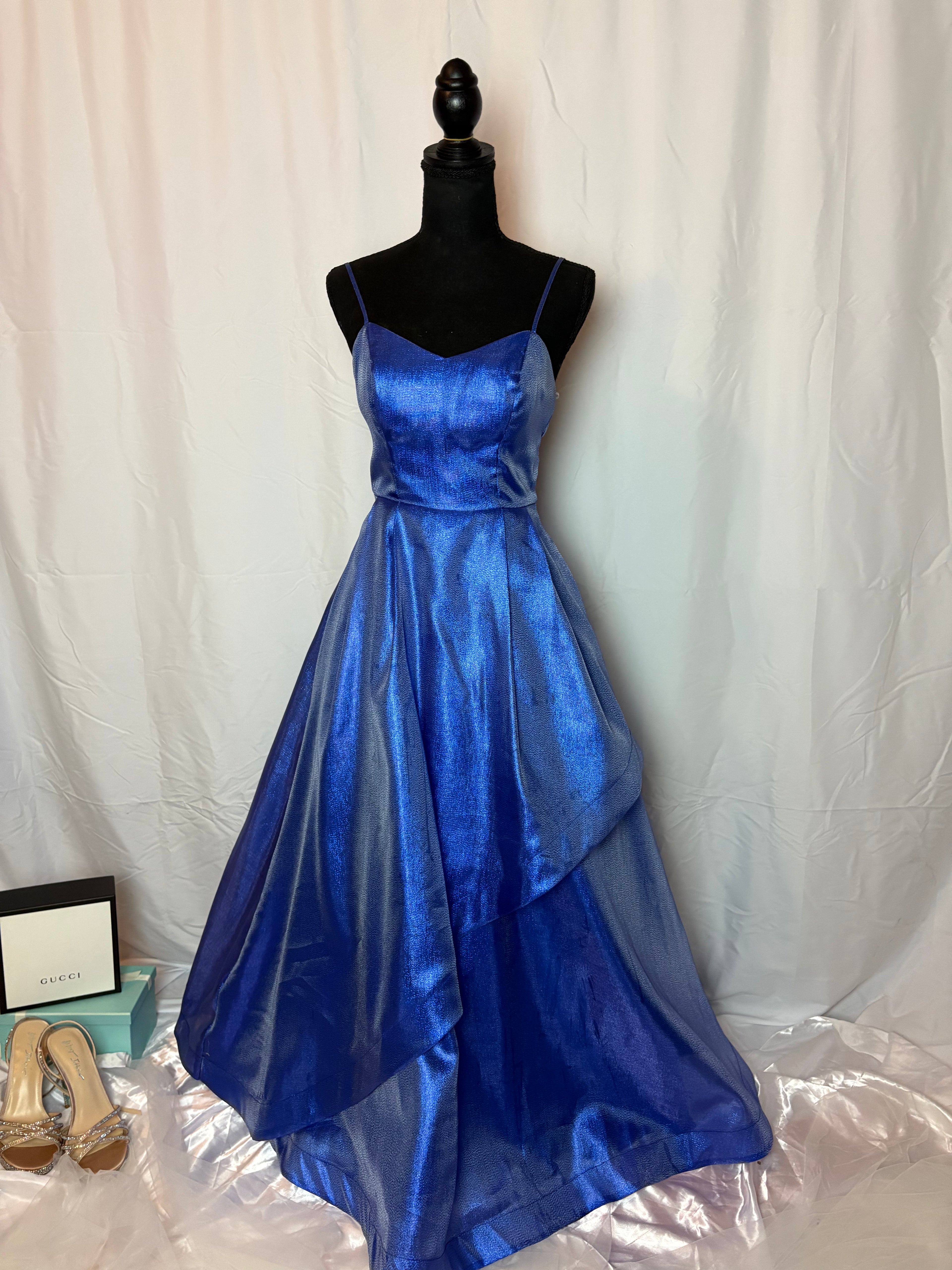 Blue Iridescent Gown - Size 3/4