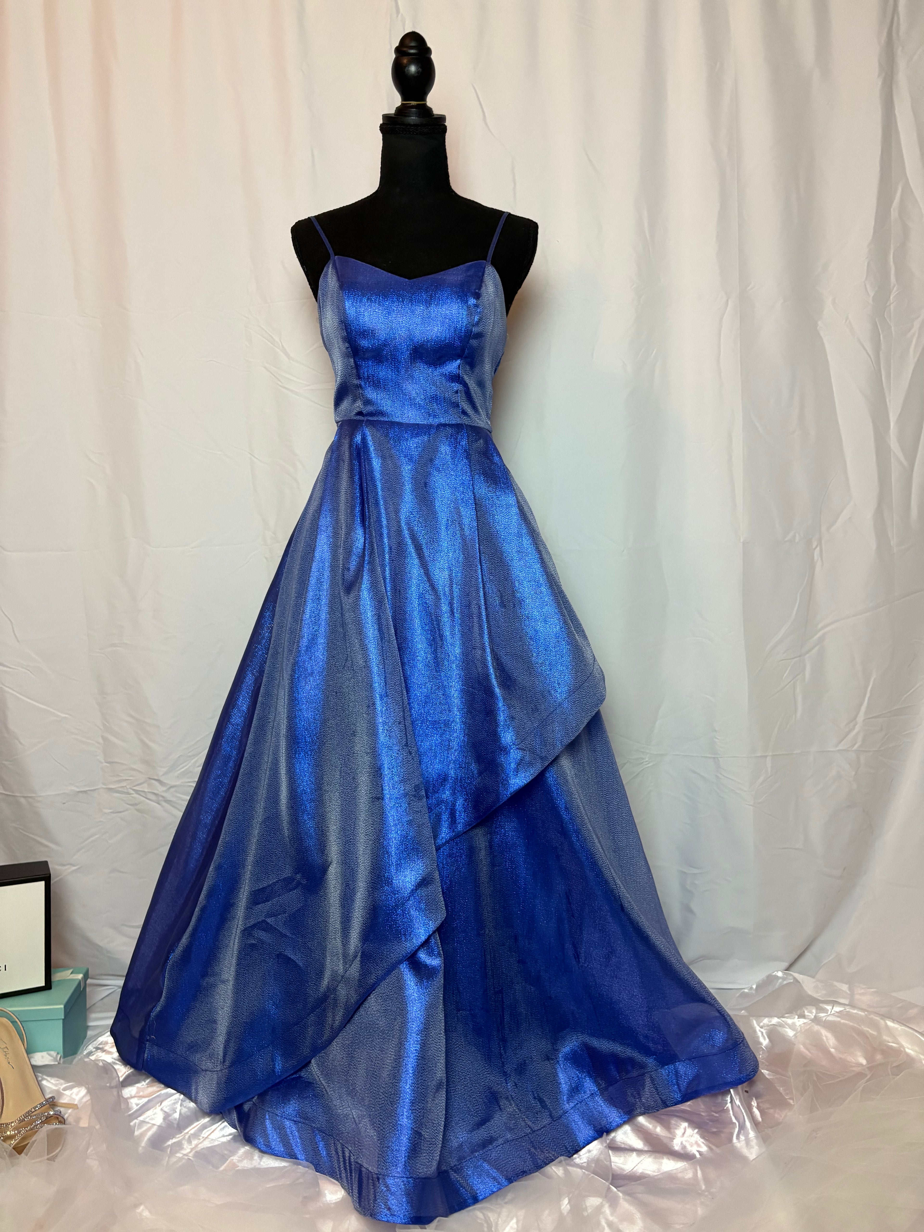 Blue Iridescent Gown - Size 3/4
