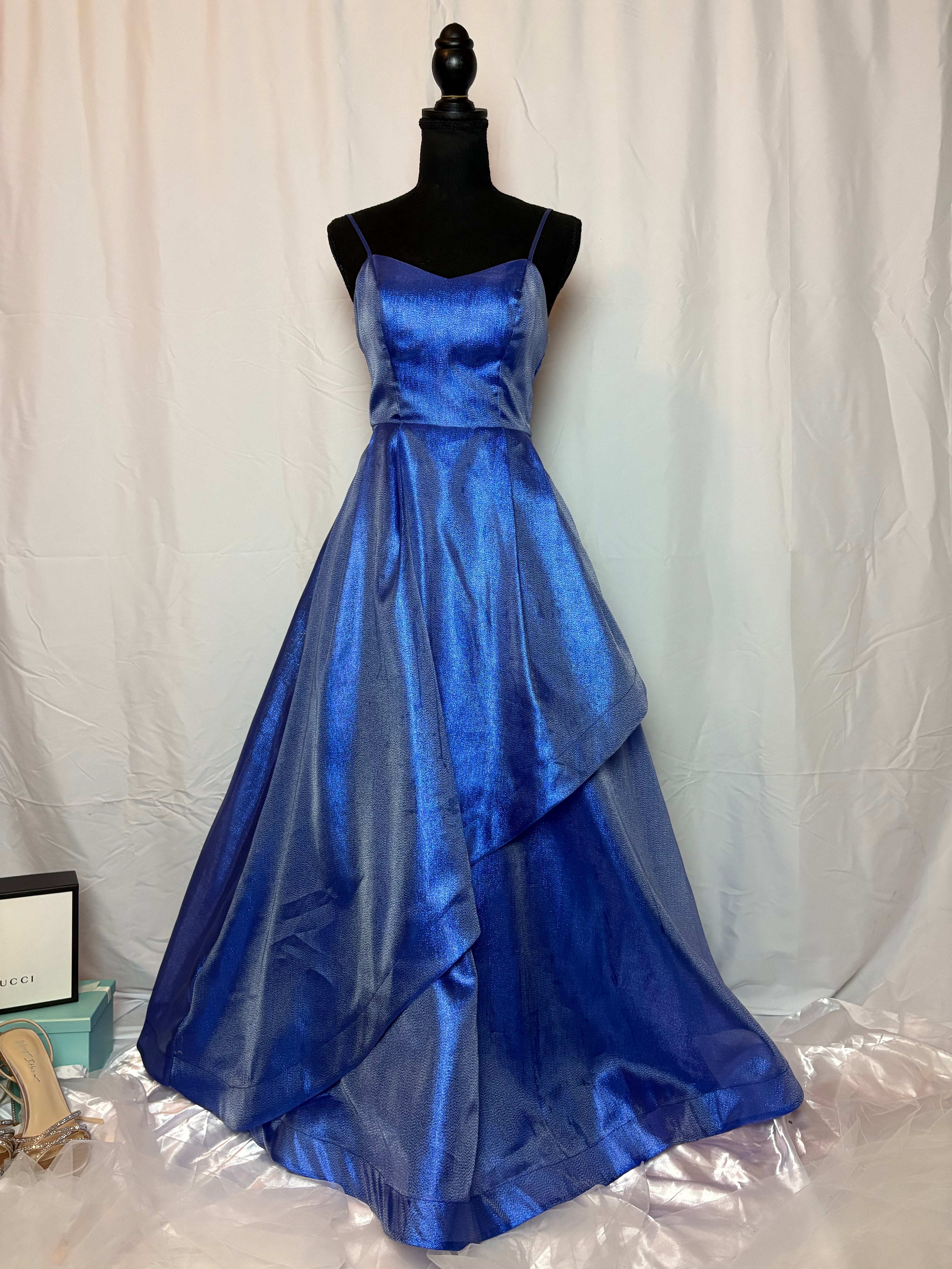 Blue Iridescent Gown - Size 3/4