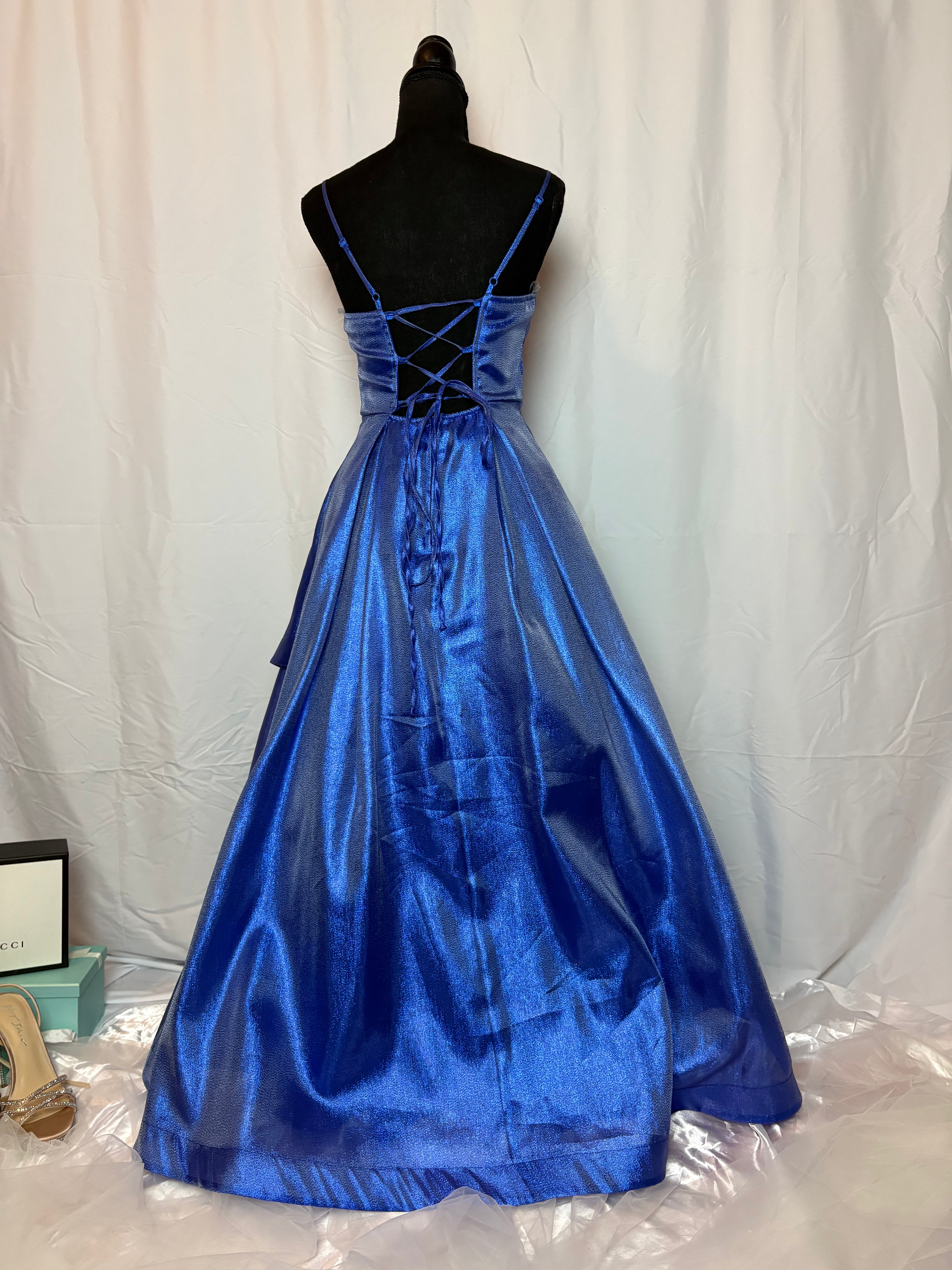 Blue Iridescent Gown - Size 3/4