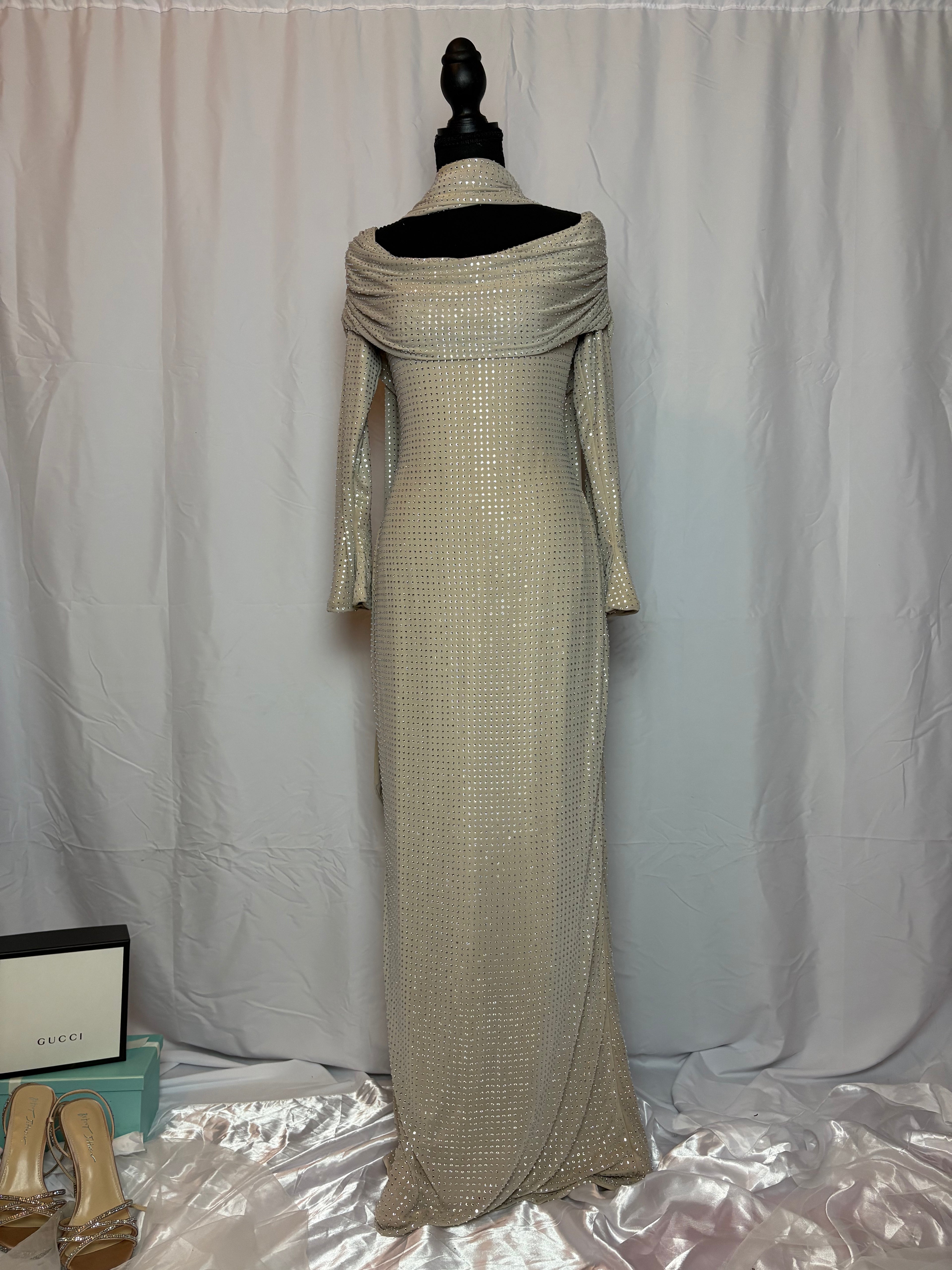 Babyboo Nude Sequins Gown - Size XL