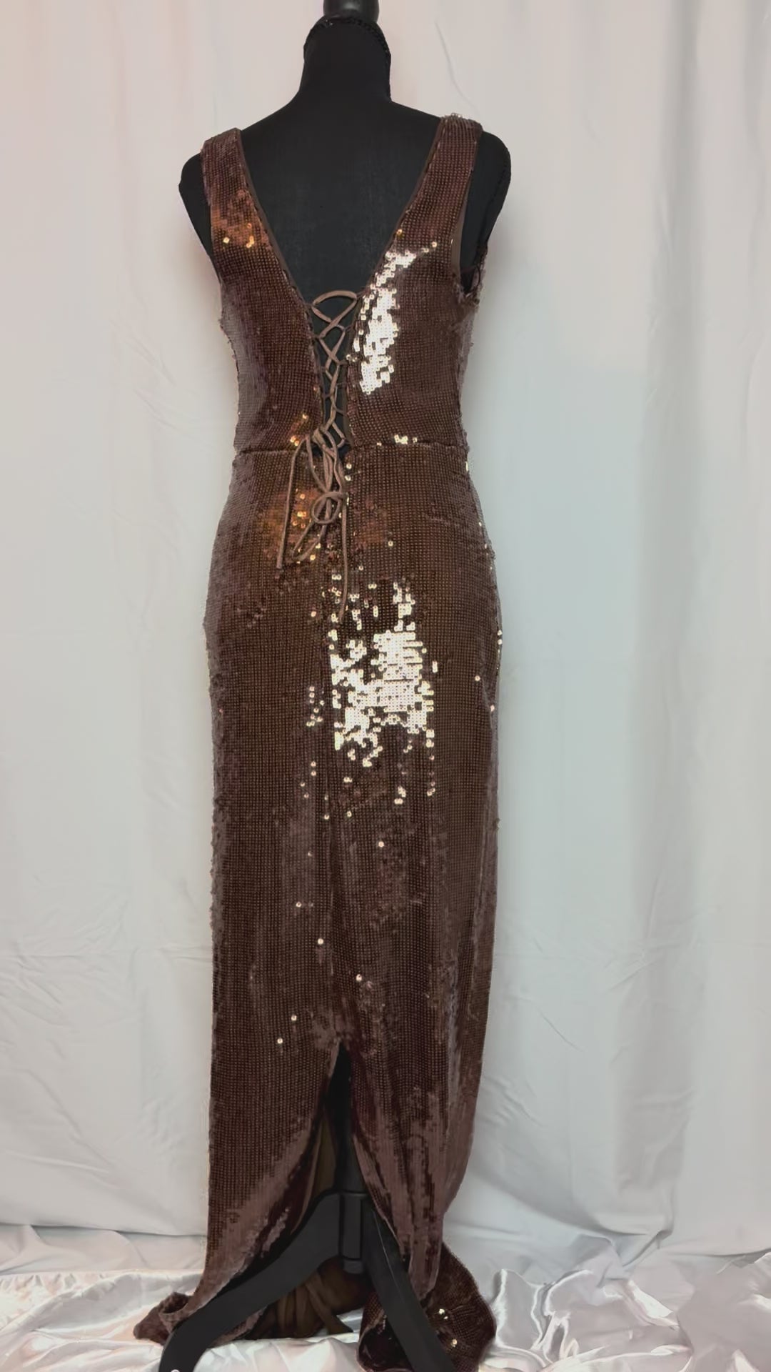 Brown Sequin Dress - Size M
