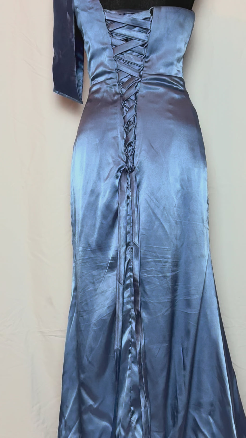 Blue Lace up Corset Back Dress - Size 4